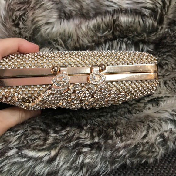 Fawziya crystal clutch 3 way wear peacock themed - Picture 6 of 11